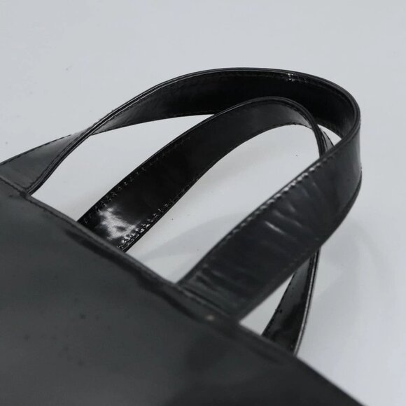 GUCCI Hand Bag Enamel 2way Black Silver - Picture 8 of 15